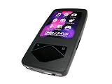 BLACK Silicone Skin Case Cover for Samsung YP-Q1 MP3 Player 4GB, 8GB & 16GB + Screen Protector & Lanyard