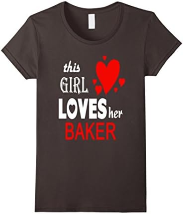 Women's Bakers Shirt - This Girl Loves Her Baker Shirt Large Asphalt