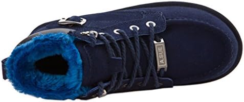 KAMEIQI Christmas Men Warm Thick Fluff Fasion Buckle Lace Up Clearance Snow Boots(Lover Shoes)(9.5 D(M)US,blue)