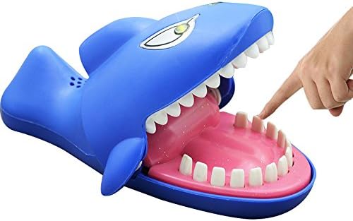 Bite Hand Finger Tricky Joke Spoof Big Mouth Shark Sound Toy Trap Game Safety light toys