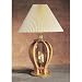 Round Table Lamp with 4 Position Switch in Solid Oak