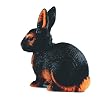 Black Brown Rabbit Toy, 1.61"