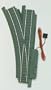 Life-Like Trains Power-Loc   N Scale Track - Right Hand Remote Control Switch, Nickel Silver
