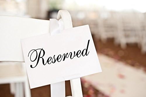 Reserved Sign for Wedding Ceremony