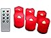 EcoGecko Remote Controlled Round Melted Edge Flameless LED Votive Candles, Set of 6