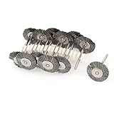 uxcell ロータリーツール用　軸付ユニロンフラップホイール　ブラシ　12個入り