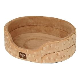 Dog Bed - [5 Colours] - 21" - Machine Washable, Fire Retardant Foam, Removable Base, Beige Suede