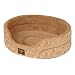 Dog Bed - [5 Colours] - 21" - Machine Washable, Fire Retardant Foam, Removable Base, Beige Suede