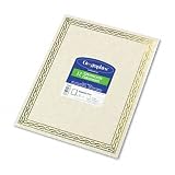 Geographics(R) Blank Certificates, Serpentine With Gold Foil Stamp, Pack Of 12
