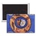 Brazil 1994 (screenprint) by Deirdre Kelly - 3x2 inch Fridge Magnet - large magnetic button - Magnet