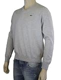 Lacoste Mens V-Neck Pullover Sweater Heather Gray AH036251-SGY