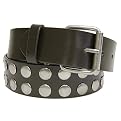 Boston Traveler Studded Leather Option Buckle Belt Brown