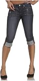 Vigoss Junior's Cuffed Crop Jean with Destruction and Embroidered Pocket