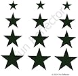 Black Star Bicycle Reflective Reflector Sticker Decal