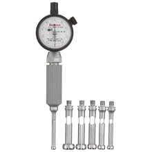 Starrett 82BZ Dial Bore Gauge Complete Set, 0.217-0.594" Range, 0.0001" Graduation