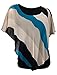 eVogues Plus Size Layered Poncho Top Stripe Print