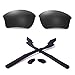 Walleva Black Polarized Replacement Lenses And Black Rubber For Oakley Half Jacket 2.0 XL Sunglasses