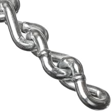 Campbell 0722527 Low Carbon Steel Twist Link Machine Chainon Reel, Zinc Plated, 2/0 Trade, 0.18" Diameter, 70' Length, 520 lbs Load Capacity