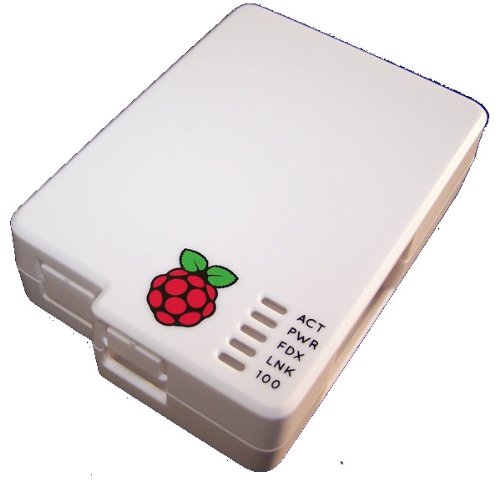 PCSL Special Edition White (WhiteBerry) Cyntech Case with SD Card Protector for Raspberry Pi - Models A + B Rev 1 and 2