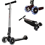 Rimable Foldable Maxi Kick Scooter with LED Light up Wheels