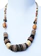 Handmade Wooden and Leather Necklace - South American