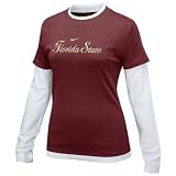 Nike Florida State Seminoles (FSU) Ladies Garnet Double Layer Script Long Sleeve T-shirt