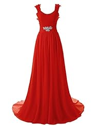 Sexy Chiffon Flowy Backless Beaded Floral Print Evening Dress/Bridesmaid Dress/Prom Dress 