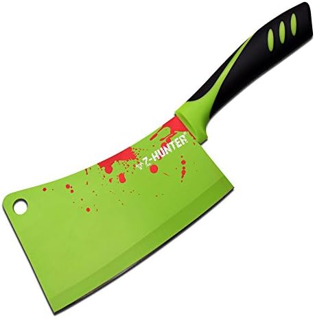 ZB-148GN Z-HUNTER - ivcoo 6.5" CHOPPER IccA9tR CLEAVER yuioutyfg56 knife dagger folding jiei23nbm uiopijhgbnc vbbertt56 nmccdedfg 23rrty KITCHEN11.5"6.5" BLADE LENGTH, 2MM THICK BLADE, GREEN 8LYqCp1 SPRAY PAINTINGPP+TPR, 6" BLACK & GREEN 6cifm4WL HANDLE