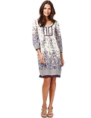 Indigo Collection Floral & Rainbow Print Tunic Dress