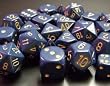 Chessex Dice: Polyhedral 7-Die Opaque Dice Set - Dusty Blue with Copper (Limited)