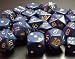 Chessex Dice: Polyhedral 7-Die Opaque Dice Set - Dusty Blue with Copper (Limited)
