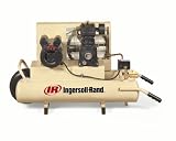 Ingersoll-Rand SS3J2-WB 15 Amp/ 14.7 Amp 2 Horsepower 8 Gallon Oiled Twin Pontoon Compressor with Dual Voltage 115/230-Volts
