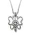 Pearlina Butterfly Necklace Cultured Pearl in Oyster Silver tone Plated Cage w/Stainless Steel Chain 18