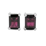2.60 Carat Genuine Garnet Stud Earrings