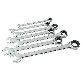 Titan 17350 7-Piece Ratcheting SAE Combination Wrench Set