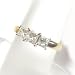 14K Two-Tone Gold Princess Cut Diamond Three-Stone Ring - 1.00 Ct.
