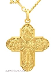 4-Way 18K Gold-Plated Medal