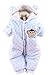 Wantdo Baby's Toddler Velour Winter Autumn Cute Footed Jumpsuit Front Button