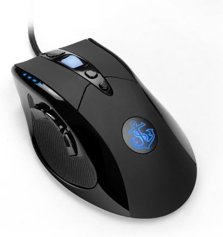 Anker® 8200 DPI High Precision Programmable Laser Gaming Mouse for PC, 9 Programmable Buttons, Weight Tuning Cartridges, Omron Micro Switches