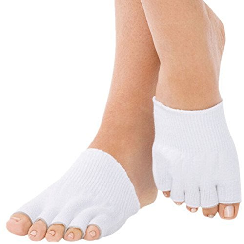 LUNIWEI 1 Pair Compression Toe Separating Socks Heel Pain Relief