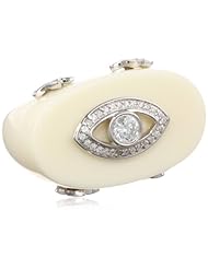 Miriam Salat Ivory Resin and Cubic-Zirconia Evil Eye Ring