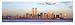 Poster Manhattan Skyline New York Panorama Wolkenkratzer Langbahnposter - Größe 158 x 53 cm