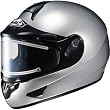 HJC Metallic with Electric Shield Men's CL-16SN Snow Snowmobile Helmet - Silver