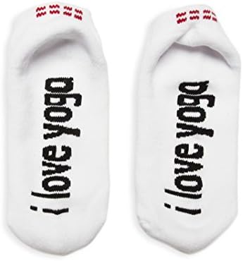 Peace Love World I Love Yoga Socks One Size White
