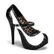 5 3/4 Inch Heel Sexy High Heel Platform Spectator Pump Shoe Mary Jane Pump Black White