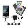Double Wall Home Charger with tips including a tip for the Microsoft Zune HD - uses Gomadic TipExchange Technology