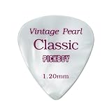 Pickboy Vintage Pick, Pearl, Cellulose, 1.20mm, 50 picks