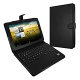 MiniSuit Acer Iconia Tab A200 10.1 PU Leather Case Cover with Bluetooth Keyboard (Black)