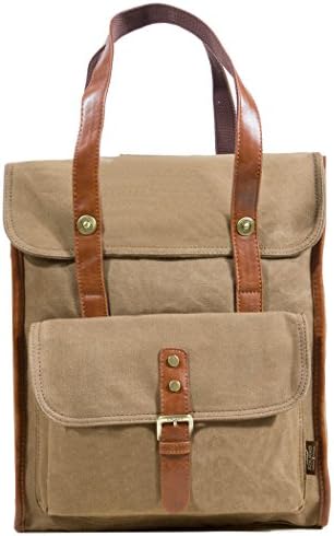 Panegy Canvas Men Women Backpack Rucksack School Travel Bag Handbag - Kahki