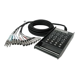 HOSA Professional 25 Foot SH series stage box snake w 12 3-pin XLR send and 4 TRS return by 